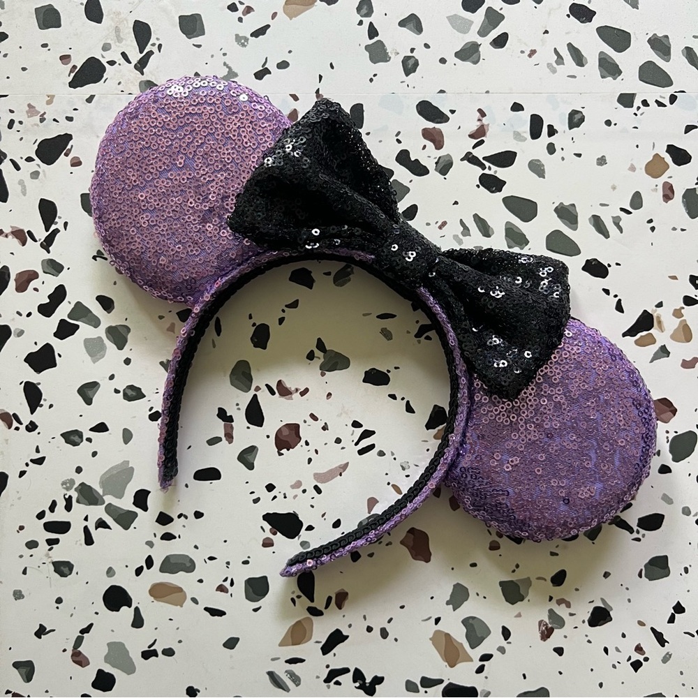 Purple + Black Sequin Mouse Ears